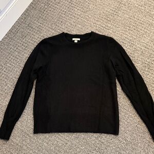 J. Crew  Classic Black Cashmere Crewneck Sweater